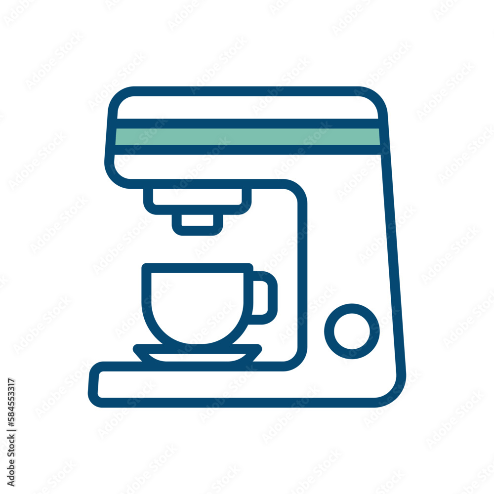 coffee maker icon vector design template in white background coffee maker icon vector design template in white background