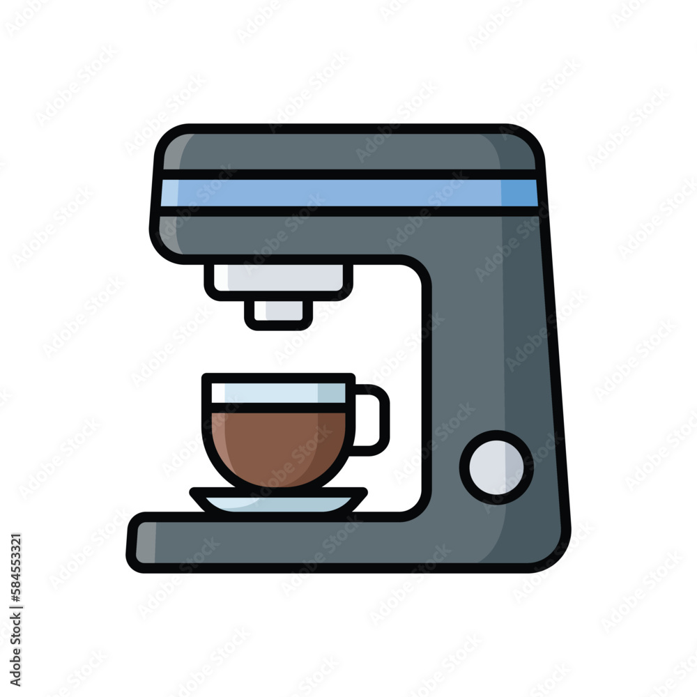 coffee maker icon vector design template in white background coffee maker icon vector design template in white background