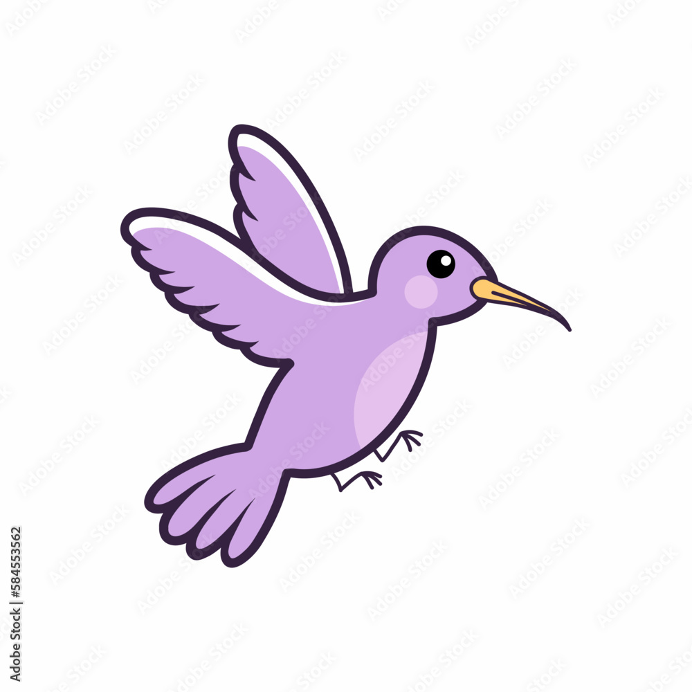 Hummingbird bird. Vector doodle illustration. Sticker. Hummingbird bird. Vector doodle illustration. Sticker.