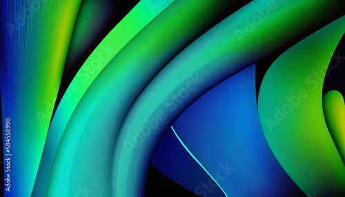 Abstract background of blue  green and shadows