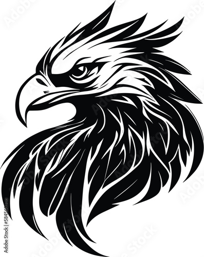 Eagle Logo Monochrome Design Style
