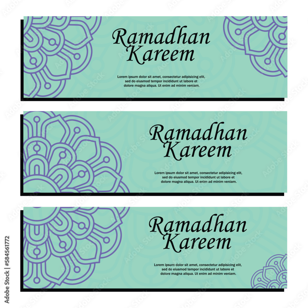 Simple ramadhan landscape banner template, suitable for background and graphic design elements Simple ramadhan landscape banner template, suitable for background and graphic design elements