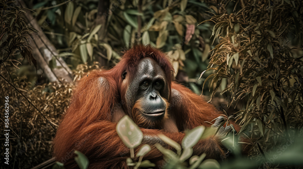 Obraz premium Orangutan in the Jungle
