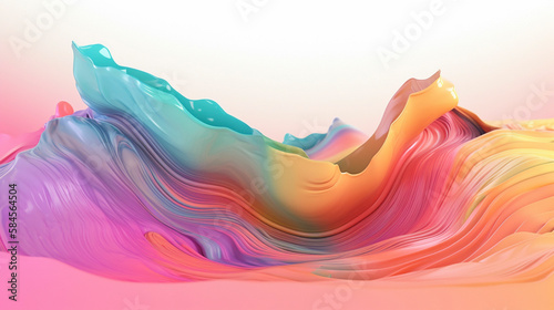 AI art gradient colors paint liquid グラデーションペイント