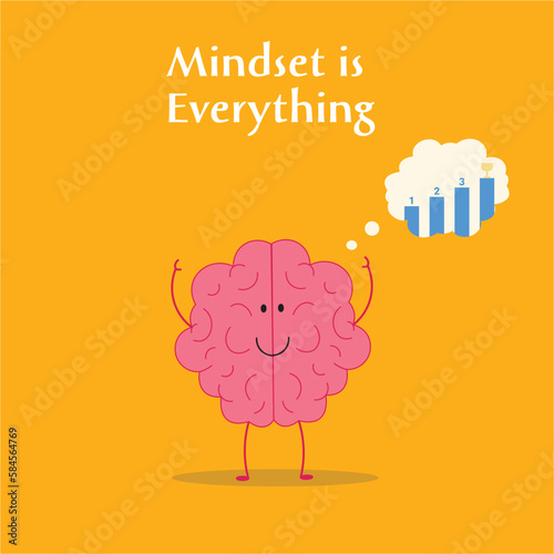 Mindset is everything vector illustration graphic