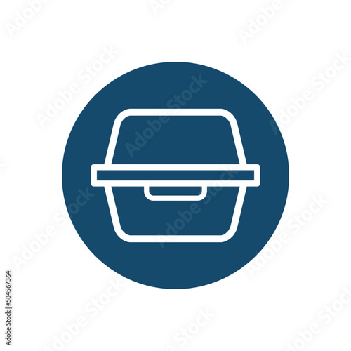 Styrofoam flat style logo design template