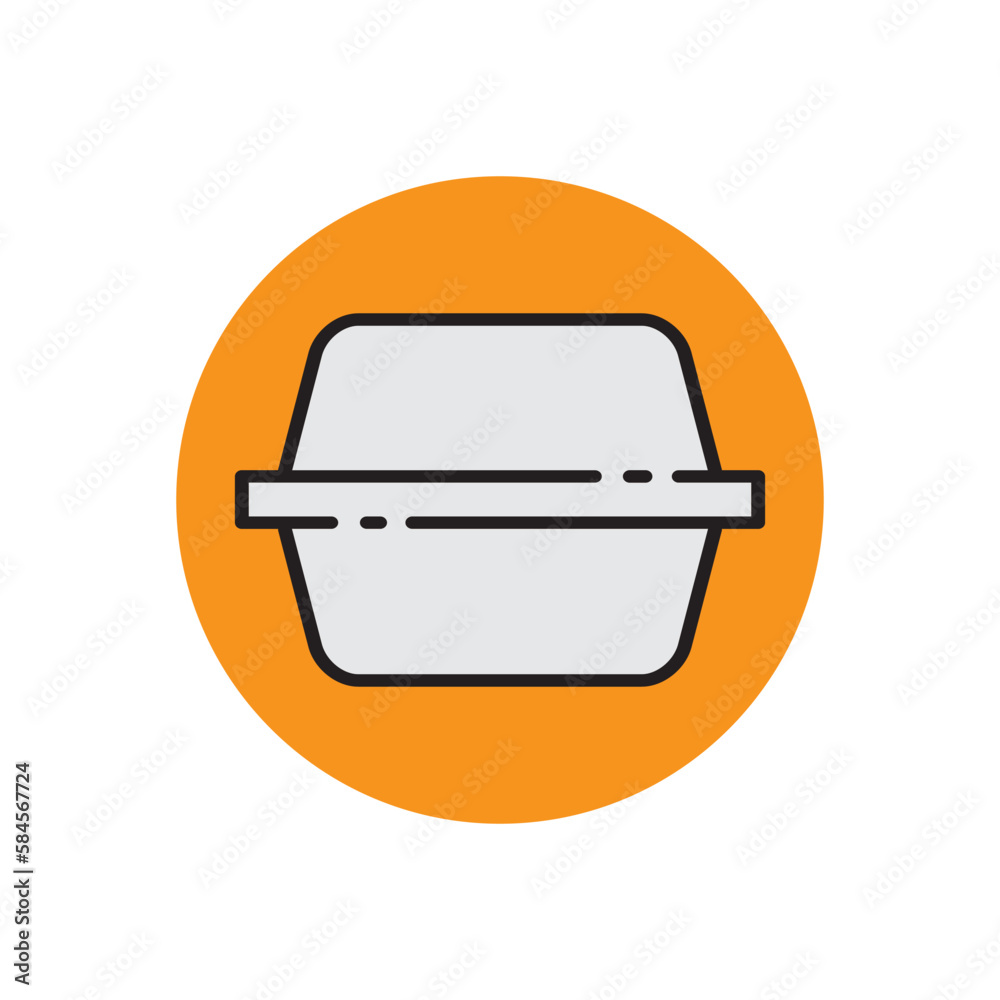 Styrofoam flat style logo design template Styrofoam flat style logo design template