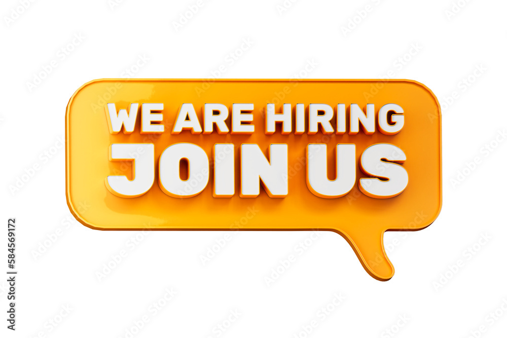 We are hiring 3d banner cutout We are hiring 3d banner cutout