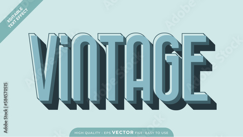 Editable text effect - Vintage text effect style