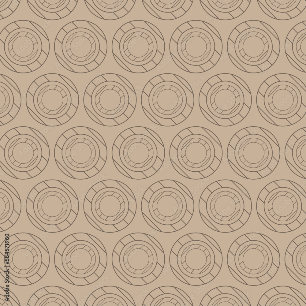Pattern seamless abstract circles concept vector brown
