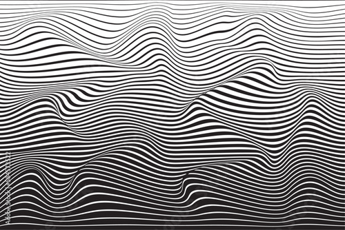 abstract smooth black wave modern stream background. Vector illustration