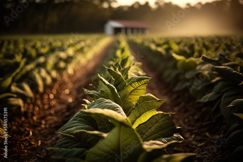 A lush tobacco plantation photo