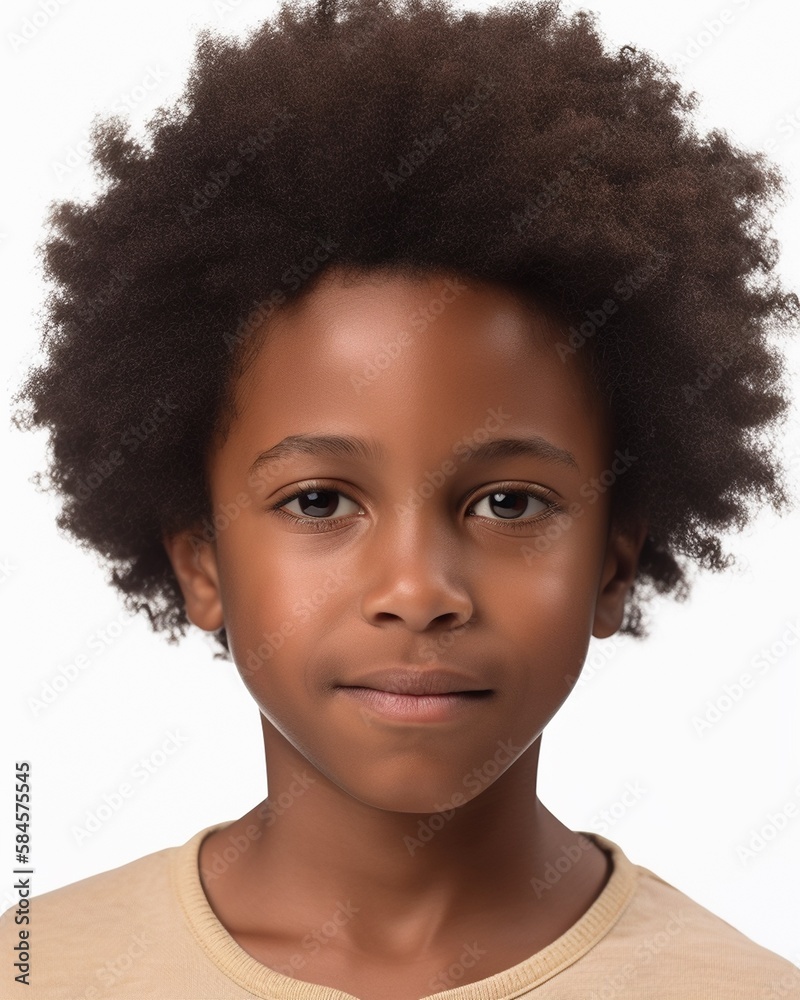 Passbild biometrisch Kind Gesicht für behördlichen Ausweis, ai generativ