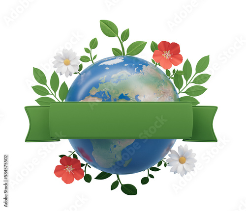 Green earth concept save the world cutout