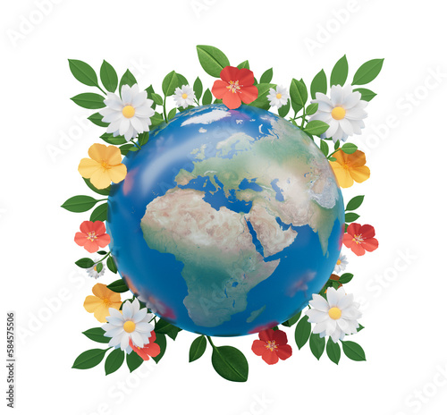 Wallpaper Mural Green earth concept save the world cutout Torontodigital.ca