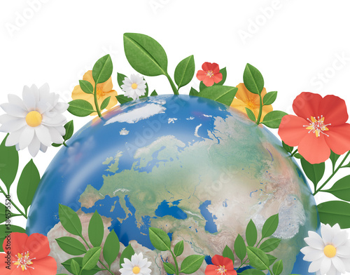 Wallpaper Mural Green earth concept save the world cutout Torontodigital.ca