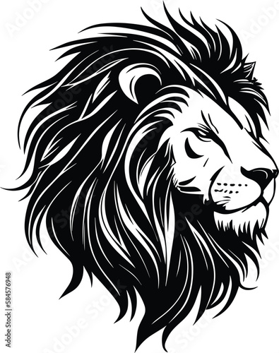 Lion Logo Monochrome Design Style 