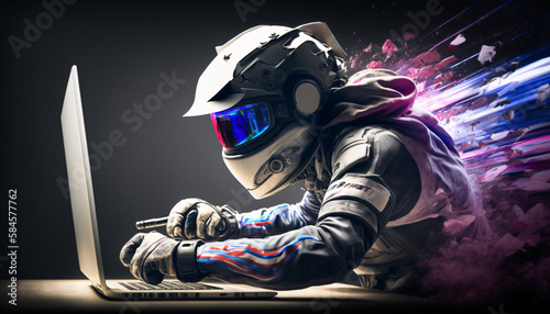 speed racer driver searching for speed generative ai