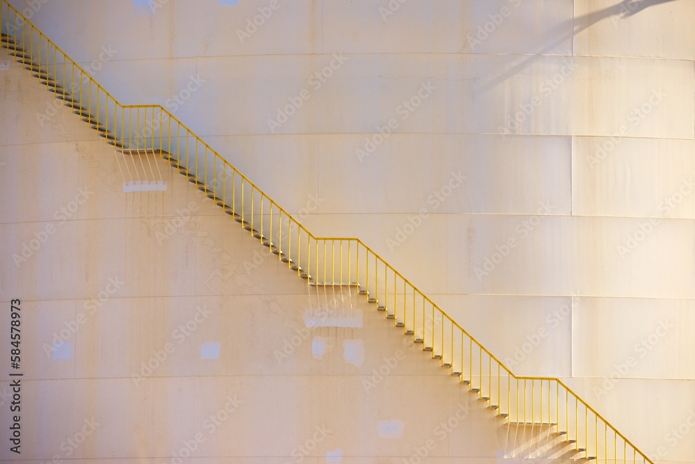 Access stairways in a fuel storage tank Access stairways in a fuel storage tank