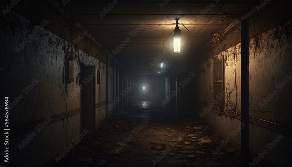 basement old rusted inside of building generative ai