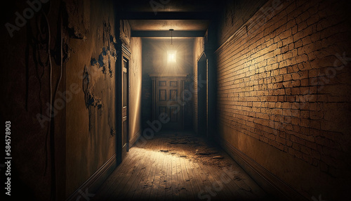 Wallpaper Mural basement old rusted inside of building generative ai Torontodigital.ca