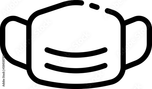 The face mask icon, symbolizing a protective barrier against airborne particles. The icon is commonly used to indicate the need for respiratory protection