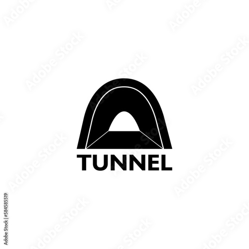 Tunnel road icon logo isolated on white background