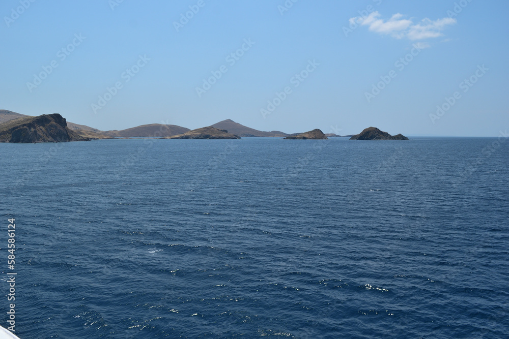 Lemnos / Limnos island in the sea Lemnos / Limnos island in the sea