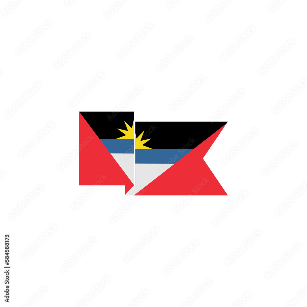 Antigua flags icon set, Antigua independence day icon set vector sign symbol Antigua flags icon set, Antigua independence day icon set vector sign symbol