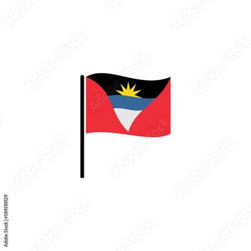 Antigua flags icon set, Antigua independence day icon set vector sign symbol