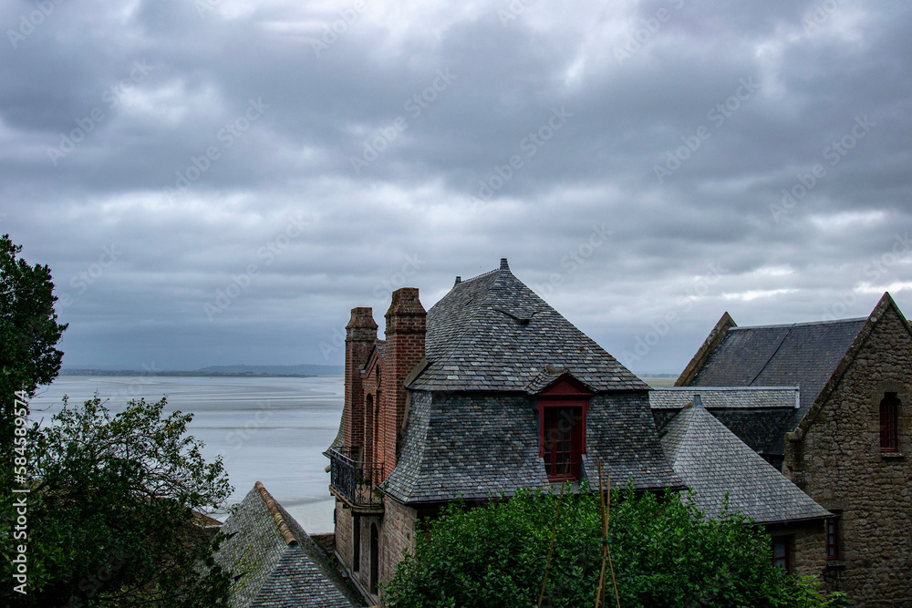 Roofs of houses in the village of Mont Saint-Michel Roofs of houses in the village of Mont Saint-Michel