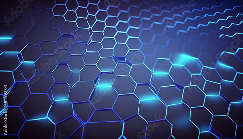 blue Dynamic hex backgrounds for networking