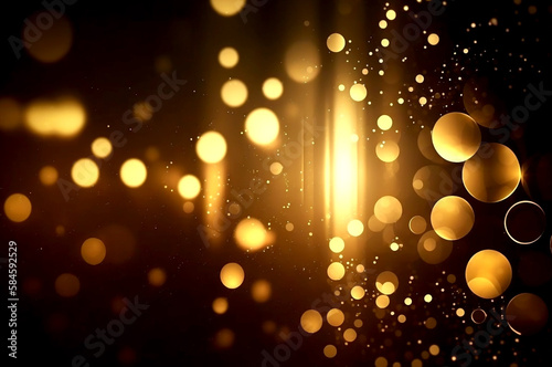 高級感のある美しい背景デザイン。玉ボケが美しいキラキラとした背景　AI	
