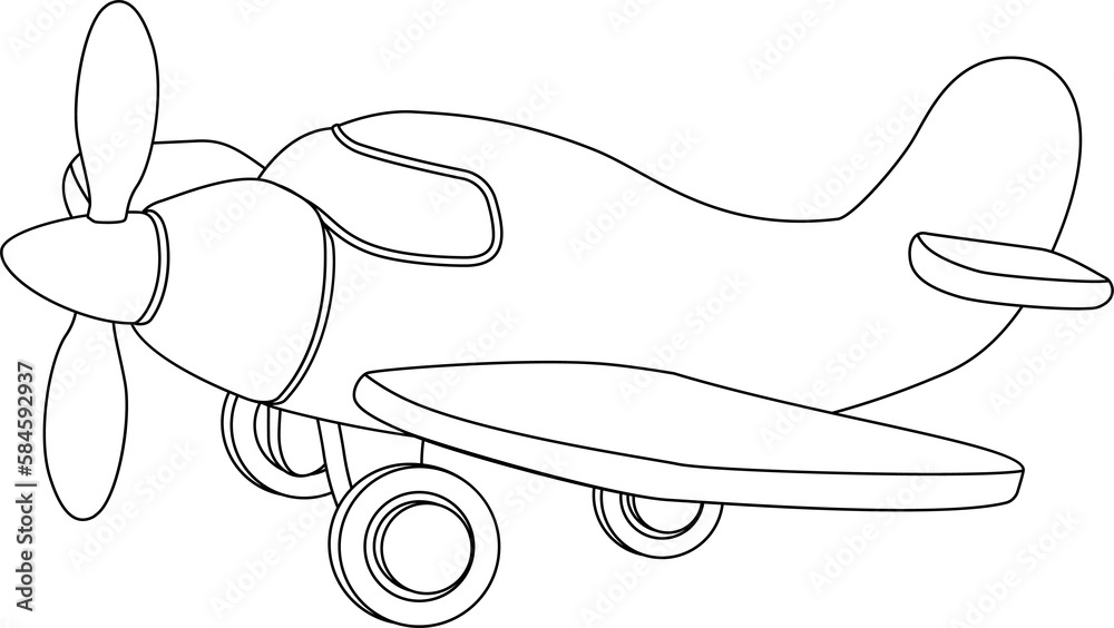 Aeroplane Cartoon Coloring Book Plane Airplane Aeroplane Cartoon Coloring Book Plane Airplane