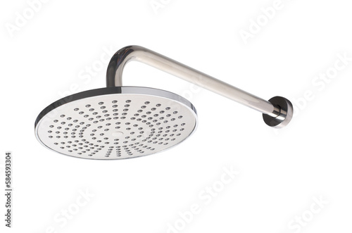 Shower set in bathroom home decoration isolated in white background