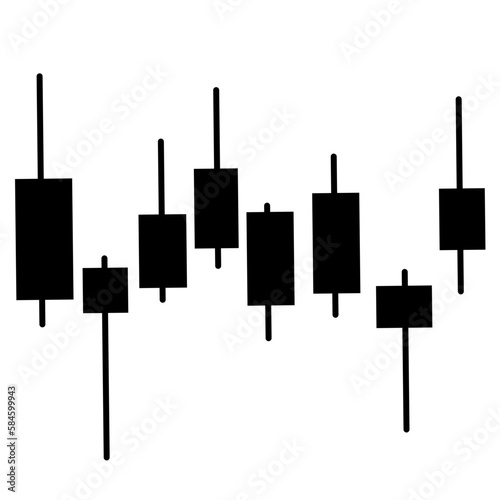 Candle stick graph chart vector illustration