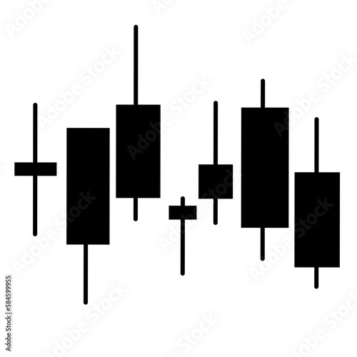 Candle stick graph chart vector illustration