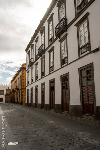 Calle Vegueta, en el centro histórico de Las Palmas de Gran Canaria. Islas Canarias.
