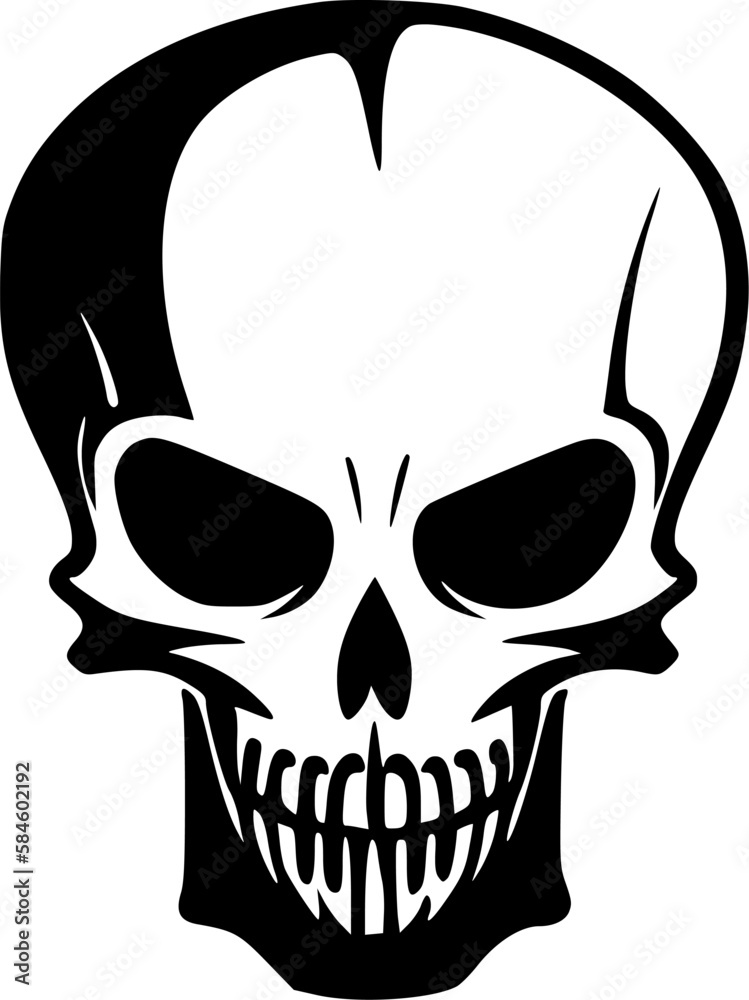 Obraz premium Skull - Minimalist and Flat Logo - Vector illustration