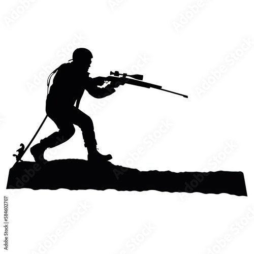 biathlon  silhouette  gun  soldier  vector  rifle  weapon  war  woman  black  illustration  people  person  golf  military  music  shooting  golfer  men  shooter  woman  boy  sport  generative ai