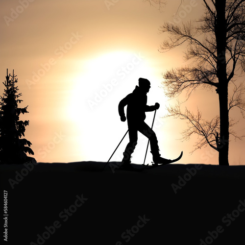 silhouette, ski, winter, sport, skiing, vector, illustration, skier, people, snow, action, golf, sports, woman, cleaning, mountain, activity, men, cold, player, extreme, stick, fun, ice, black, genera