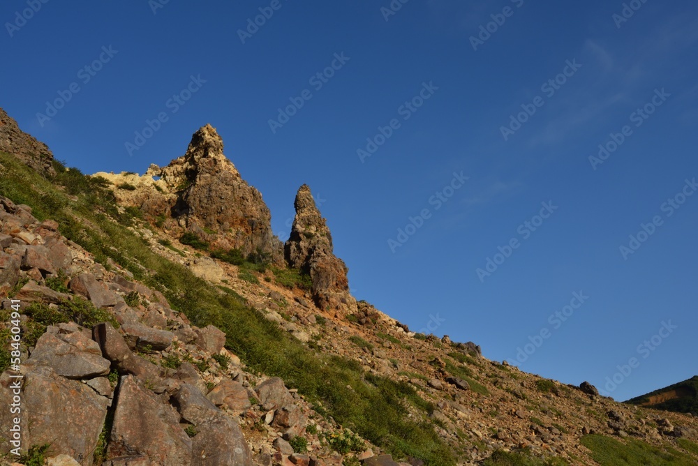 Climbing mountain ridge, Nasu, Tochigi, Japan