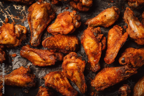 roasted chicken wings. generative ai 