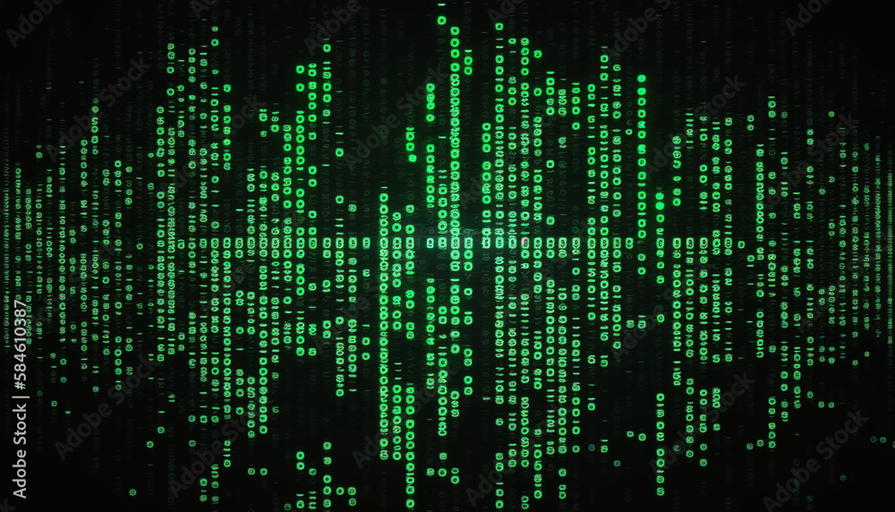 Falling numbers of binary code of the matrix digital dark background with noise effect corrupted code Falling numbers of binary code of the matrix digital dark background with noise effect corrupted code