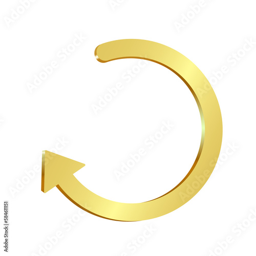golden arrow spinning in a circle