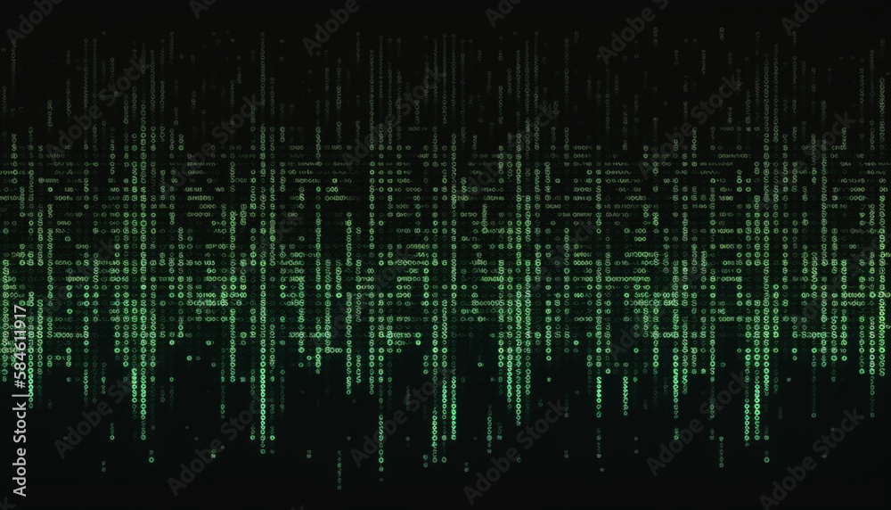 Falling points of binary code of the matrix digital dark background with noise effect corrupted code Falling points of binary code of the matrix digital dark background with noise effect corrupted code