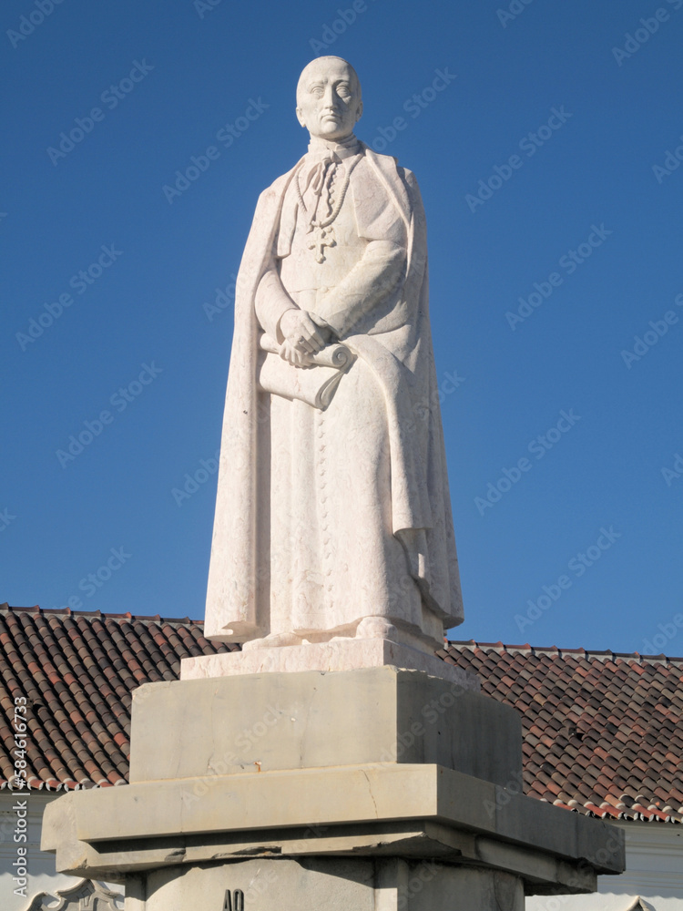 Francisco Gomes de Avelar Statue at Largo da Se, Faro, Algarve - Portugal