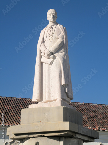 Francisco Gomes de Avelar Statue at Largo da Se  Faro  Algarve - Portugal