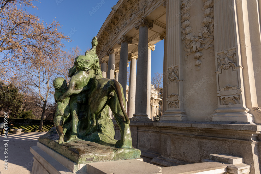 Obraz premium Retiro park in Madrid one of the main places of interest in the Spanish capital