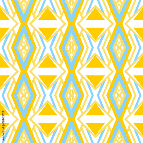 Chevron Seamless Pattern with Tribal Shape. Designed in Ikat, Aztec, Folk, Motif, Luxury Arabic Style. Ideal for Fabric Garment, Ceramics, Wallpaper. Vector Illustration.